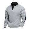 Men's Loose Casual Fleece Stand Collar Long Sleeve Sweatshirt by Inlyline