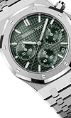 Silver 904L Steel Khaki Green - Automatic Watch - 41mm