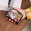 2pcs Santa Claus Snowman Diamond Painting Fashion Card Holder Compact Coin Purse