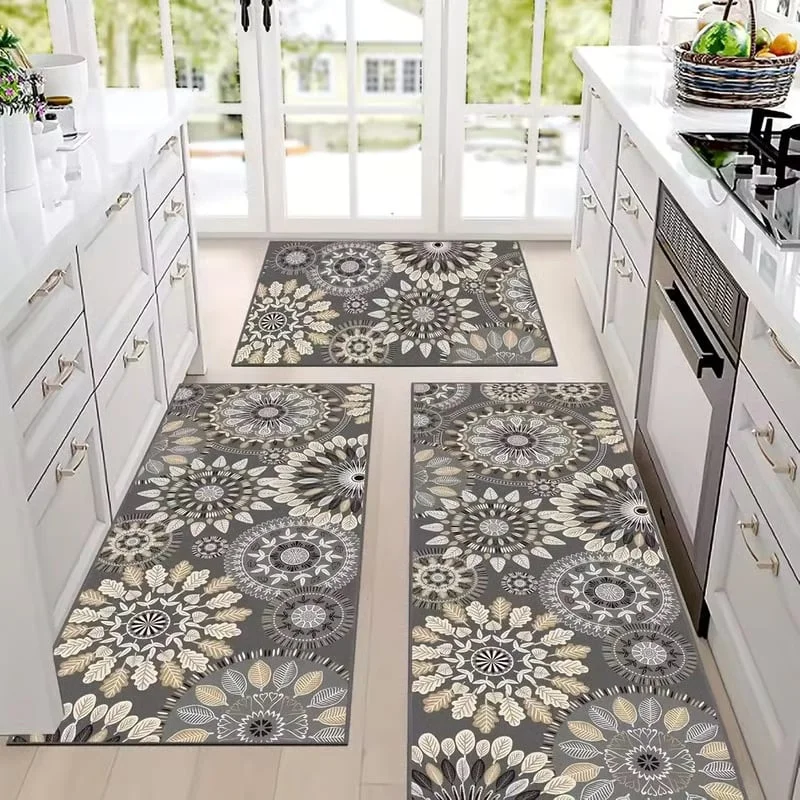 💖💖Boho Washable Kitchen Rugs Sets of 3 - Non Slip Kitchen Rugs