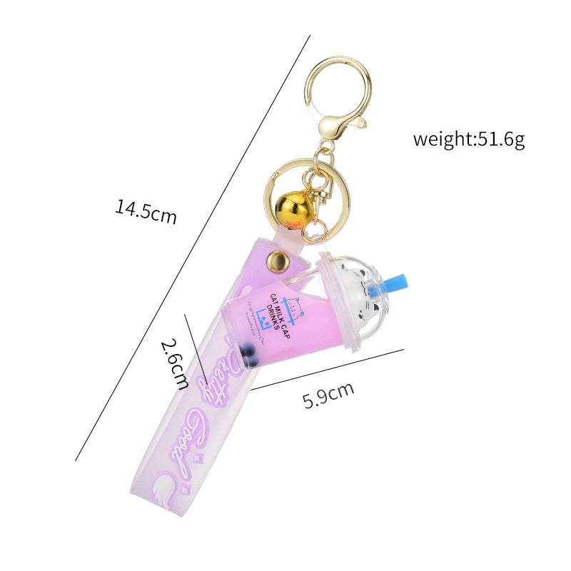 Cute Letter Cup Arylic Women’s Keychain