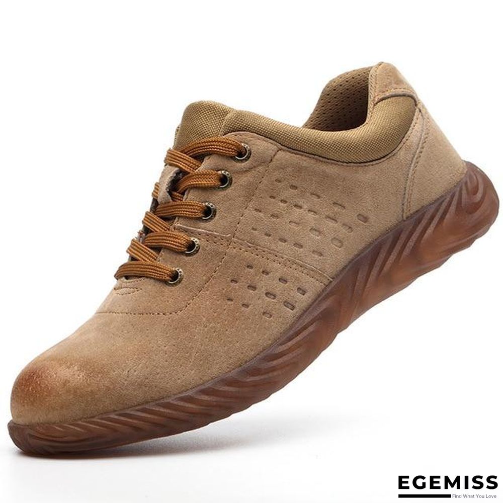 Men Leather Safety Shoes Steel Toe Security Shoes Work Shoes Puncture Proof Sole Work & Safety Boots | EGEMISS
