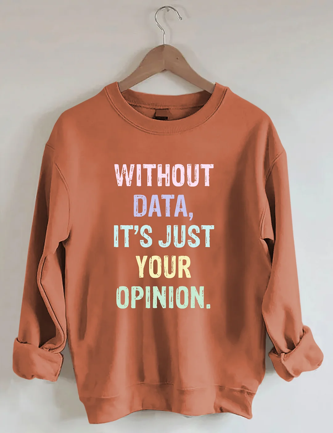 Without Data It's Just Your Opinion Data Analyst Gift Sweatshirt