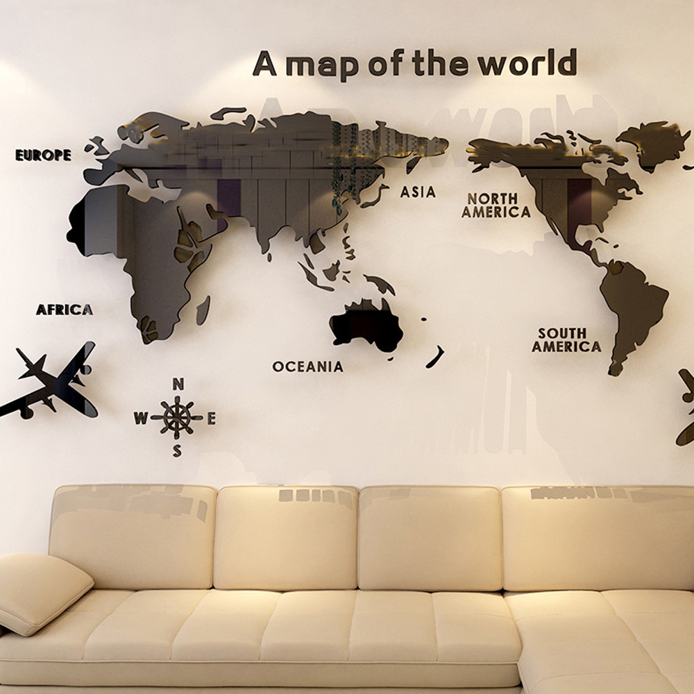 Carte Du Monde Acrylique
