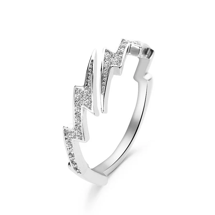 For Friend - S925 I'll Always be There for You Full Diamond Lightning Ring