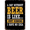 A day without beer is like just kidding - Vintage Metal Signs - 20*30cm/30*40cm - Warning