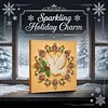 (25x25cm)DIY Pearl Painting Xmas Framed Handmade Pearl Material Art Kit Living Room Decor