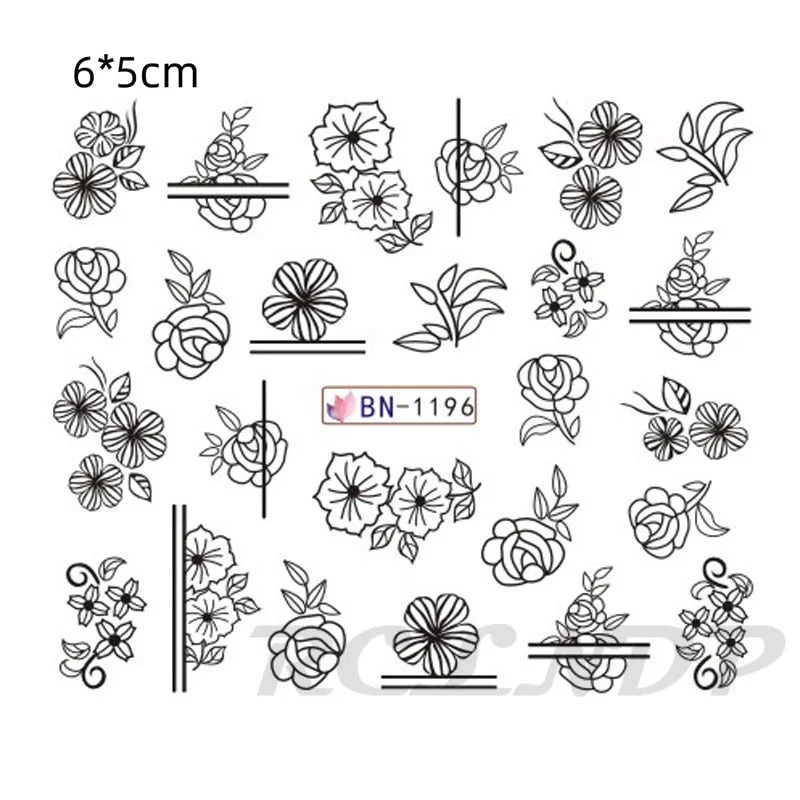 Nail sticker art decoration slider love heart adhesive design Water decals manicure lacquer accessoires polish foil