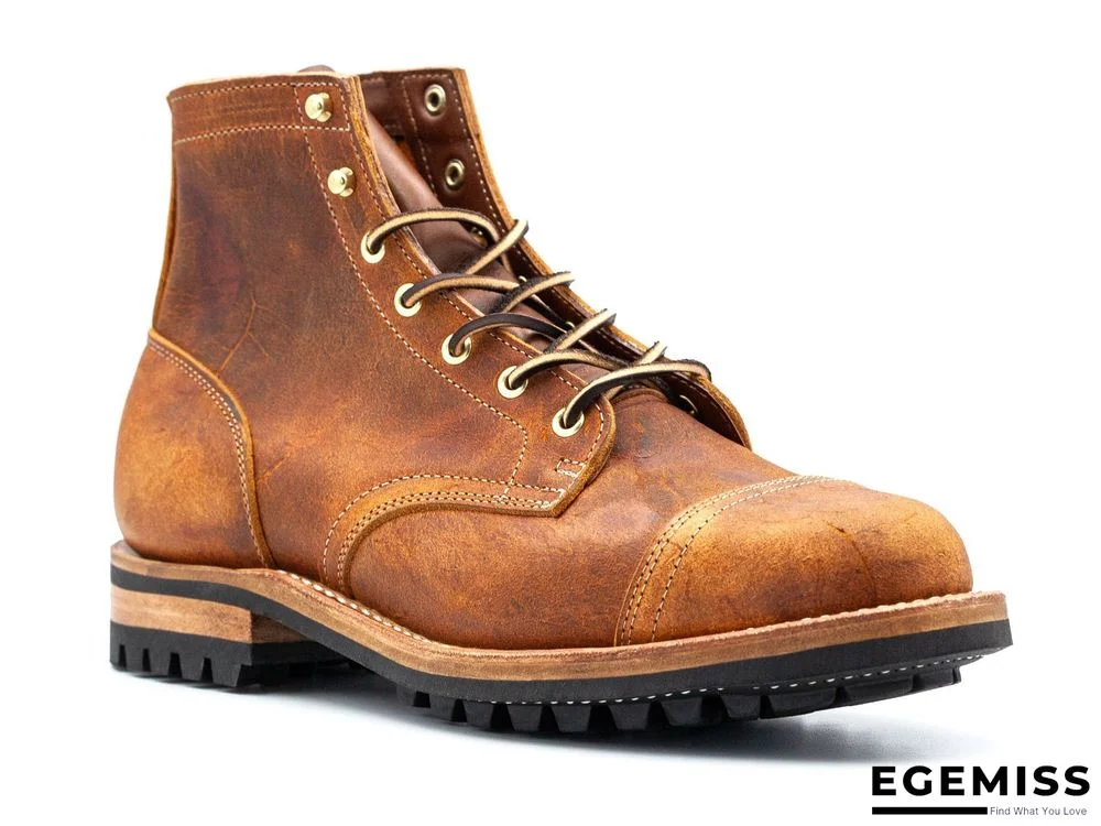 Cow Split Leather Men Boots Comfortable Boots Men Footwear Rubber Ankle Boots Men's Shoes | EGEMISS