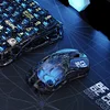 🏅🏅Gravity Planet Cocooning Mechanical Transparent Hollow E-sports Game Bluetooth Mouse Wireless Tri-mode