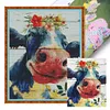 >SALE<Full Embroidery Eco-cotton Thread 11CT Printed Cow Cross Stitch Kit 40x50cm