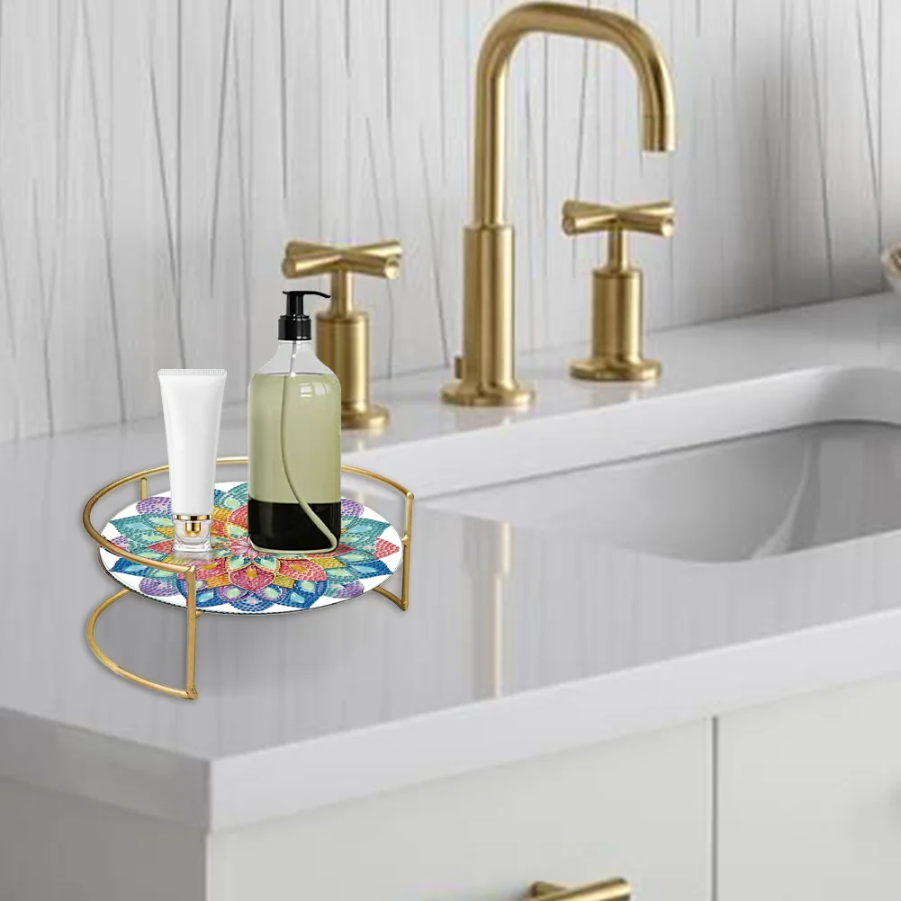 Acrylic Mandala 5D DIY Diamond Painting Serving Tray for Home Desk Coffee Table