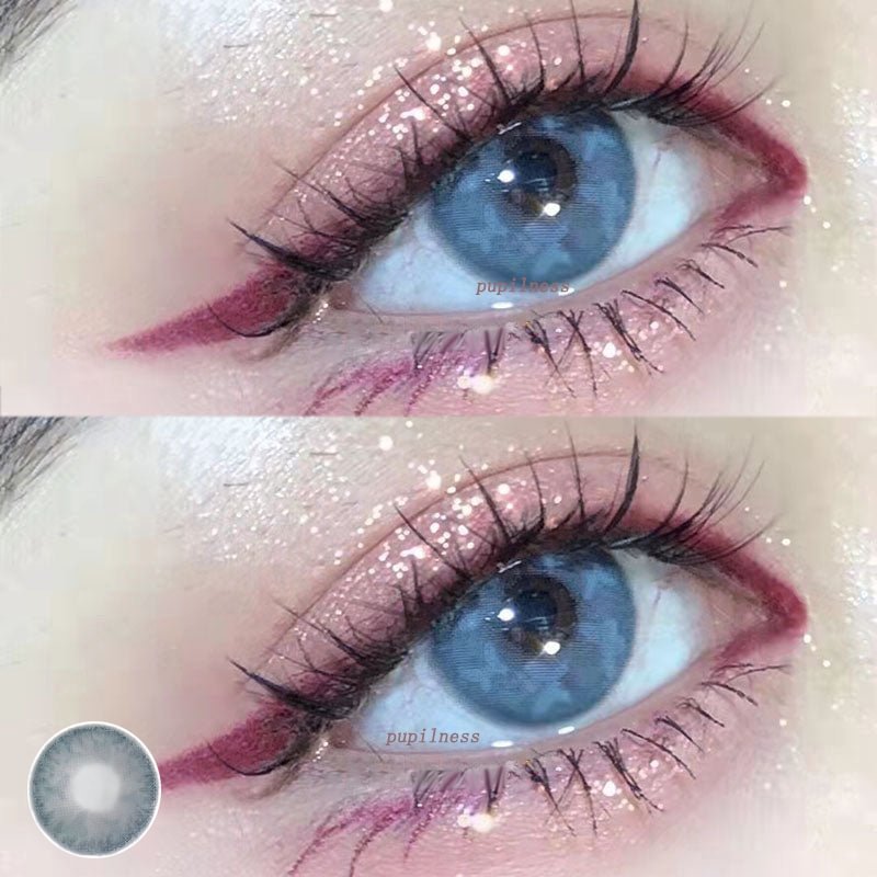 Butterfly Blue Colored  Hema Contact Lenses 14.5mm