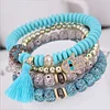 Ladies Retro Tassel Round Bead Creative Multilayer Bracelet