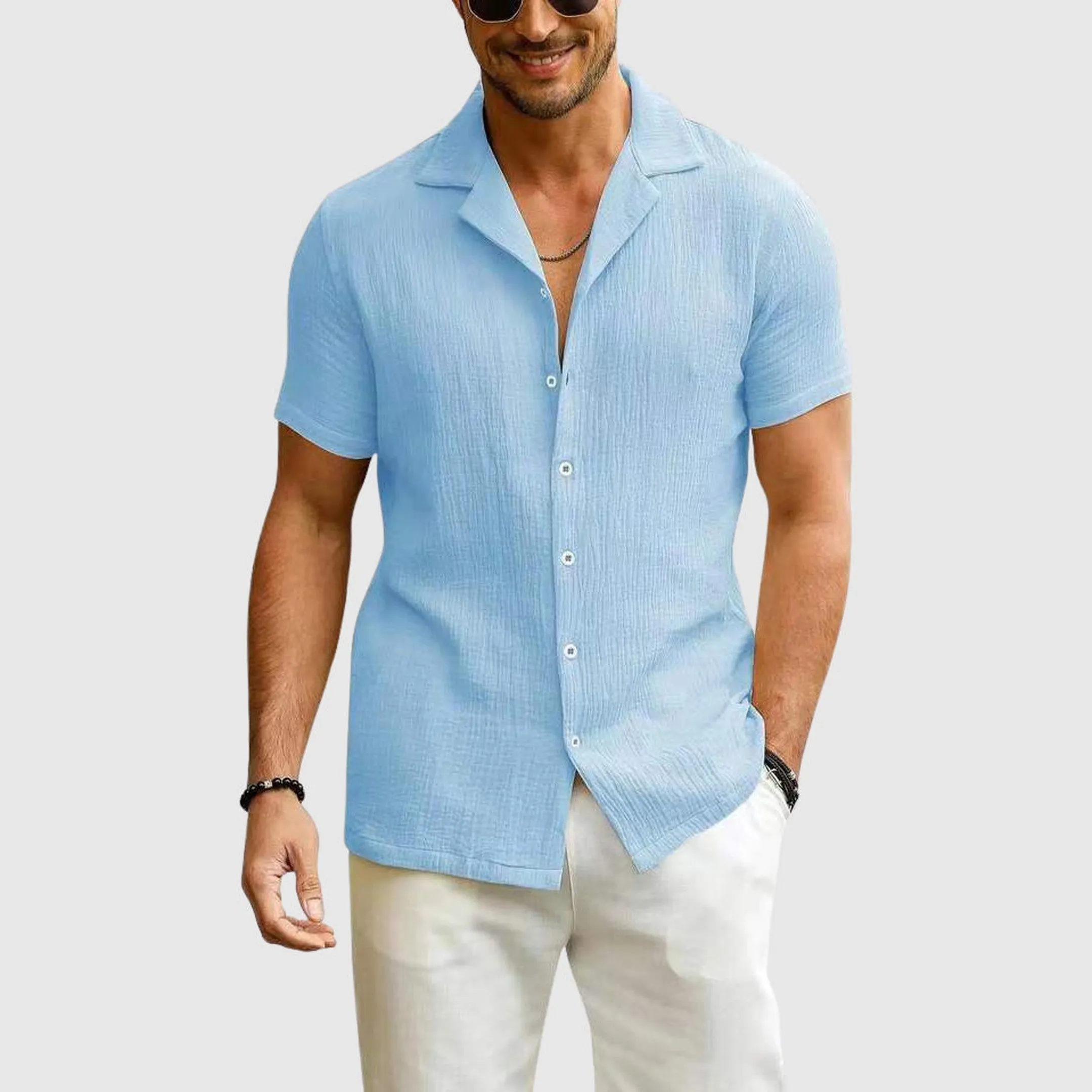 Men's Naples Bay Relaxed Summer Shirt &ndash; Soft Beach Holiday Wear
