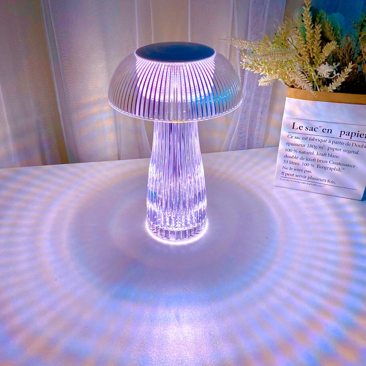 Creative Mushroom Table Lamp - Diamond Crystal Lamp With Colorful Ambient Light CSTWIRE