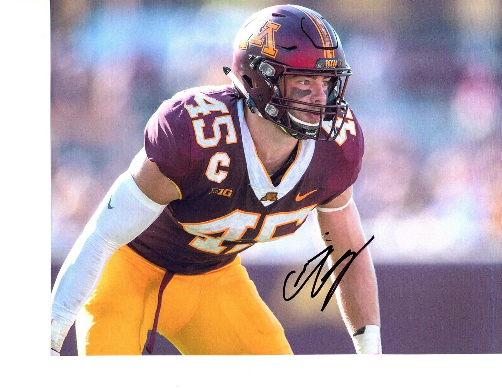 Carter Coughlin Minnesota Golden Gophers signed autographed 8x10 football Photo Poster painting!