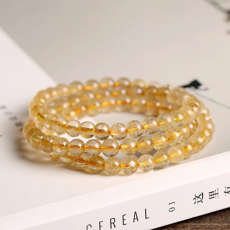 Natural Citrine Prosperity Protection Bracelet