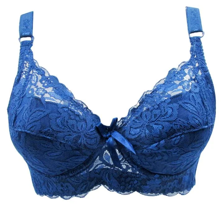Plus Size 40 42 44 Lace Bras for Women's Bralette Crop Top Underwear Sexy Lingerie Push Up Brassiere Girl