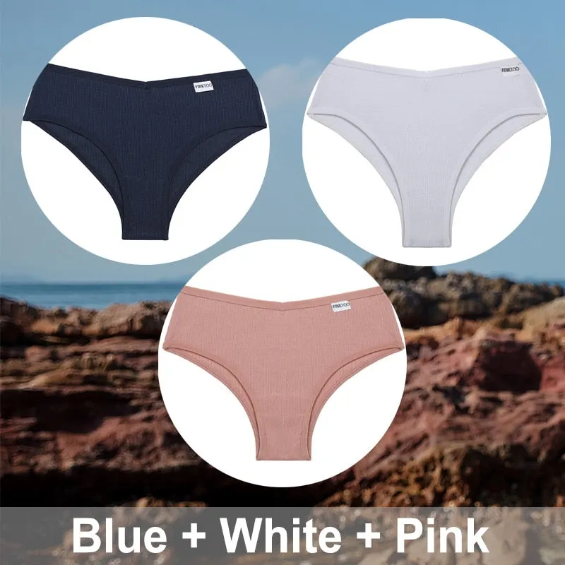 3PCS/Set M-XXXL Plus Size Cotton Panties Women Underwear Sexy Lingerie Female Underpants Intimates Brazillian Pantys Sexy Briefs