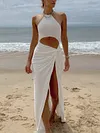 Empire Split-Side Halterneck Maxi Dress