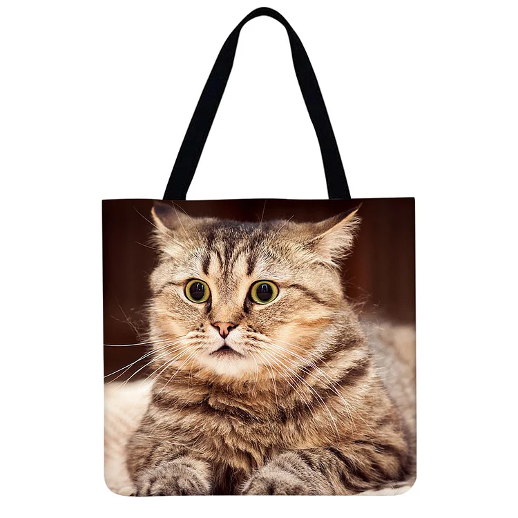 Cat - Linen Tote Bag