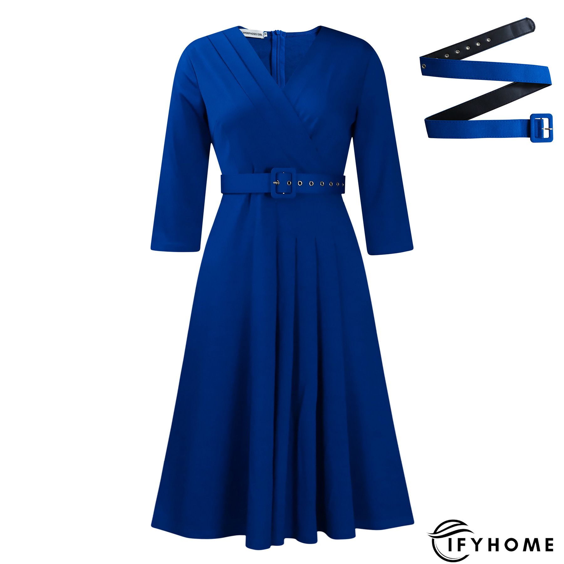 Plain Elegant Regular Fit Dress & Party Dress | IFYHOME