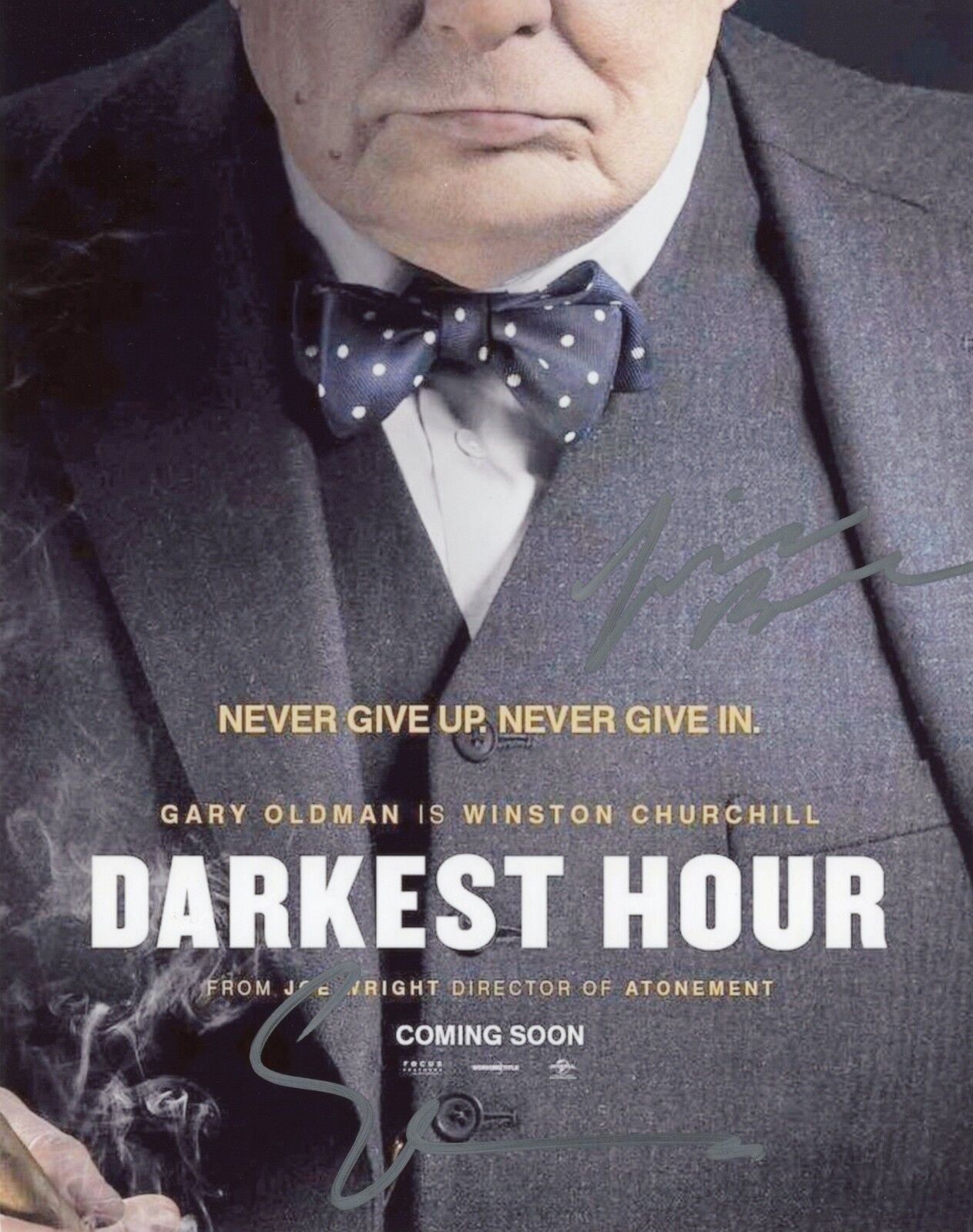 ~~ GARY OLDMAN & Lisa Bruce Authentic Hand-Signed DARKEST HOUR