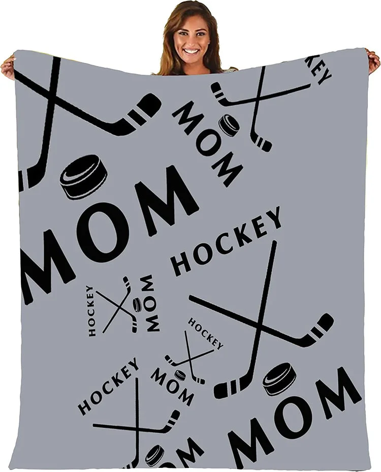 Personalized Mom Hockey Blanket for Comfort & Unique| BKKid154