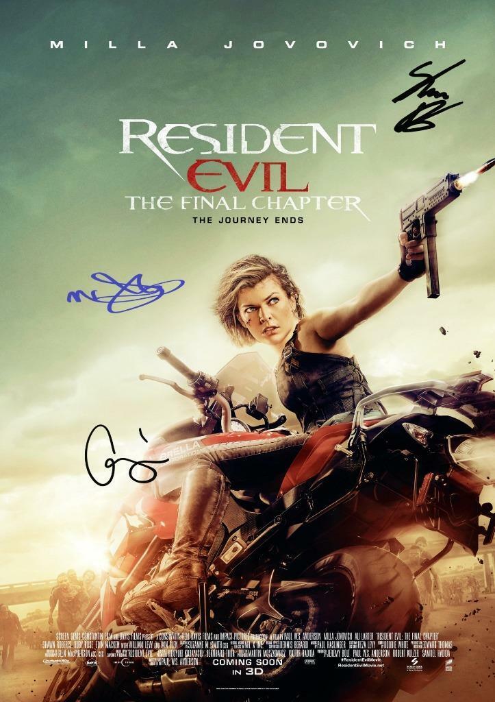 Resident Evil 6 - FINAL CHAPTER PP SIGNED 12X 8
