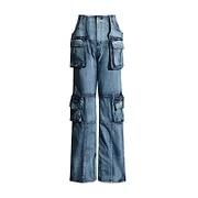 Trendy High-Street Cargo Jeans for Women - Spring 2025 Zara Collection with Stylish Pocket Details