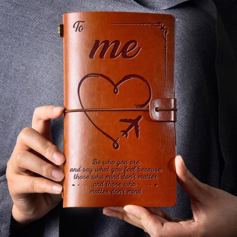 Unique Gift To Me - Be Who You Are - Engraved Leather Journal Notebook