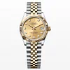 Women's Rolex Datejust 31mm Two Tone Yellow Gold on Jubilee with Gold Dial Super clone