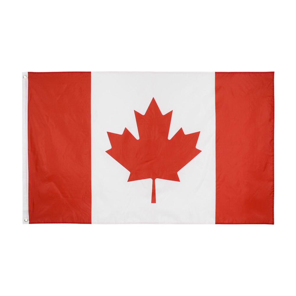 

2pc 90x150cm Red Maple Leaf Canadian Banner Polyester Hanging National Flag, 501 Original