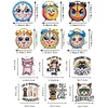 12 STÜCKE 2d flache DIY Diamant Kunst Kühlschrank Aufkleber für Wohnkultur (Wecker)