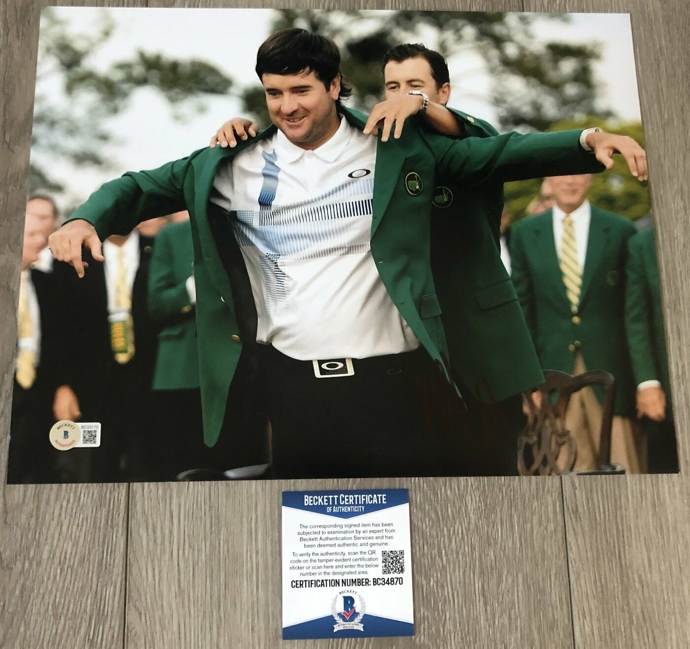 BUBBA WATSON SIGNED AUTOGRAPH THE MASTERS 11x14 Photo Poster painting w/EXACT PROOF BECKETT COA