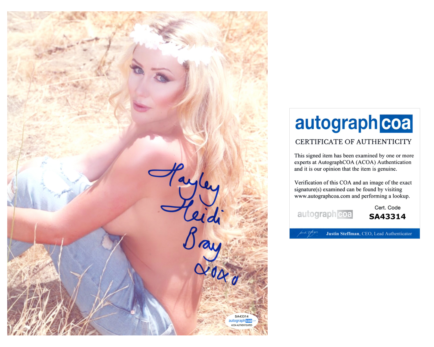 Hayley Heidi Bray Signed Autographed 8x10 Photo Poster painting Sexy Model ACOA COA