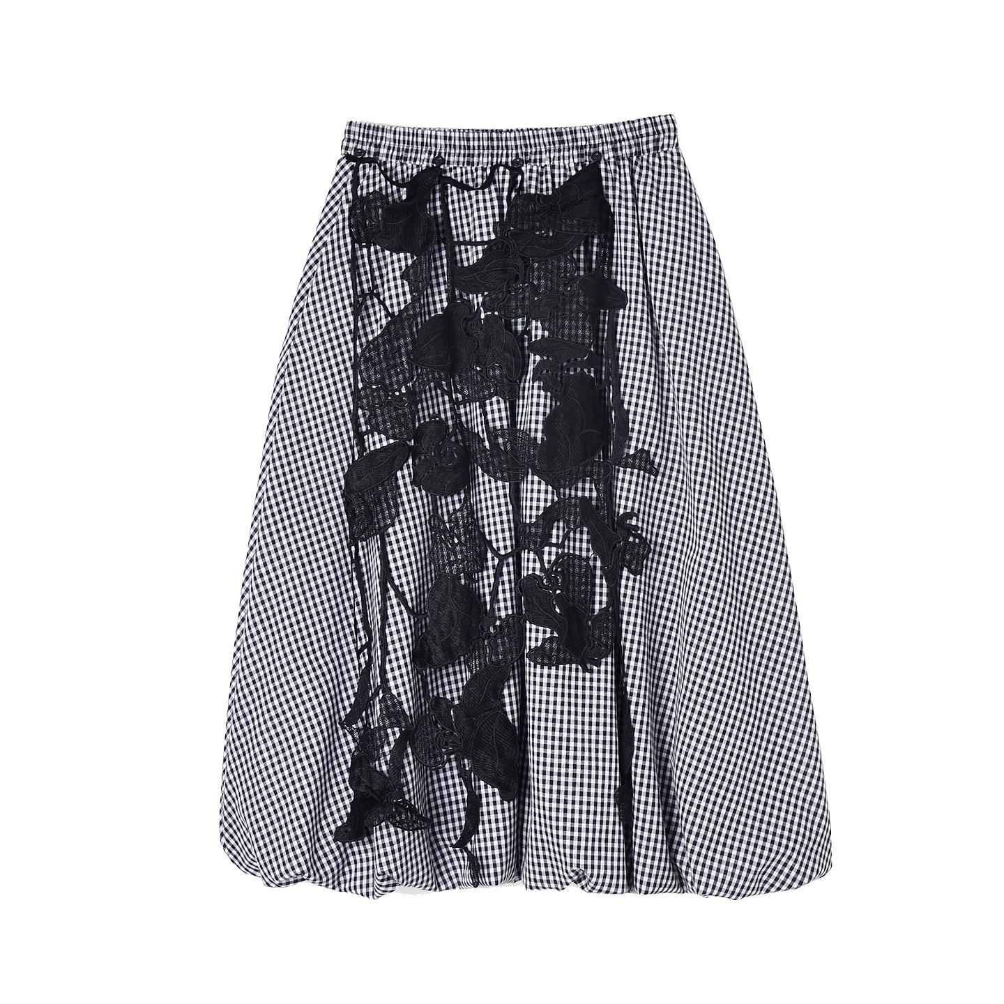 Niche Design Plaid High-Waisted Skirt