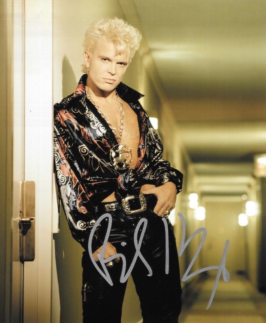 * BILLY IDOL * signed 8x10 Photo Poster painting * GENERATION X * COA * 4