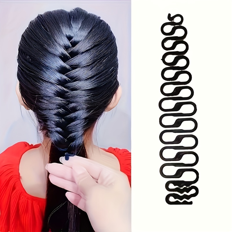 3pcs Magic Hair Braiding Tool Set - Fishbone & Bow Styling Accessories for Perfect Ponytails, Sweet Butterfly Design, Durable Plastic