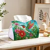 (24cm)Diamond Art Tissue Box Cover DIY PU Desktop Organizer Large(Bird)