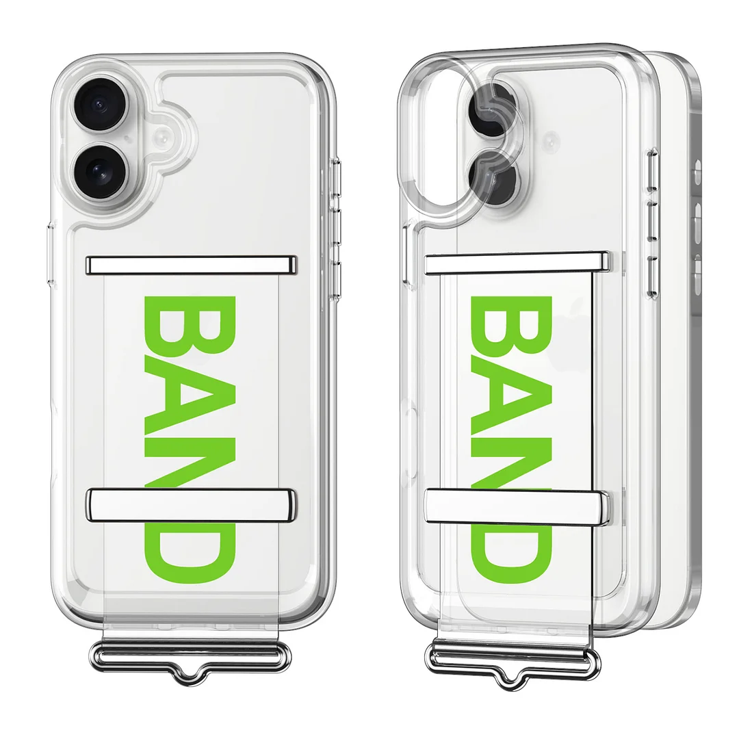 Suitable for iPhone 16 wristband bracket transparent mobile phone case