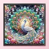 Peacock Spreads Its Tail-11CT Stamped Cross Stitch 50*50cm/19.69*19.69in