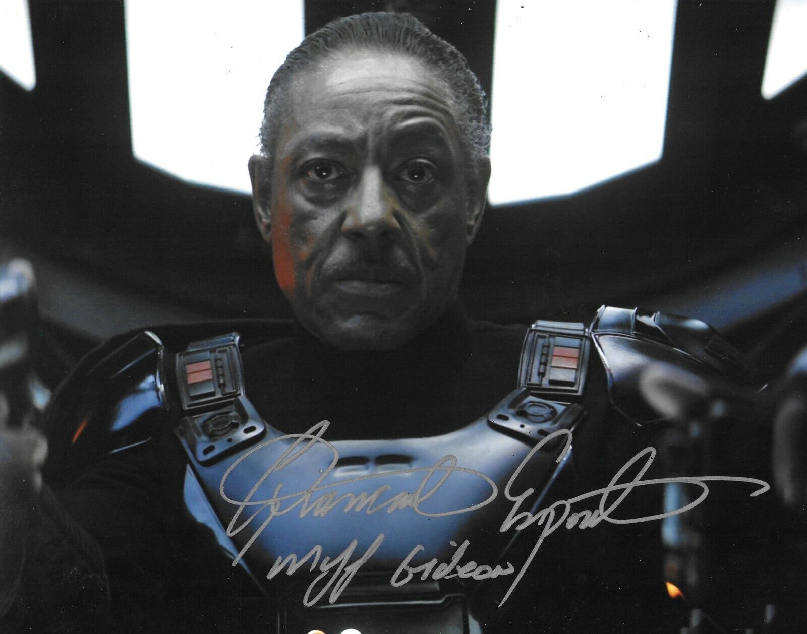 Giancarlo Esposito Signed The Mandalorian 10x8 Photo Poster painting AFTAL *With Character Name*