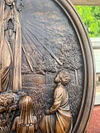 Our Lady of Fatima wood carving decoration