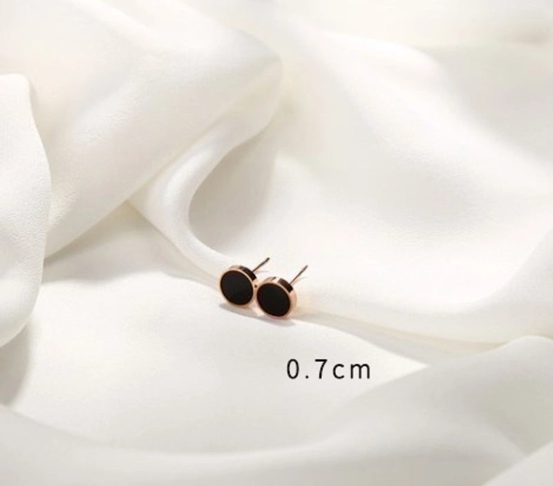1 Pair Fashion Round Letter Stainless Steel Plating Ear Studs