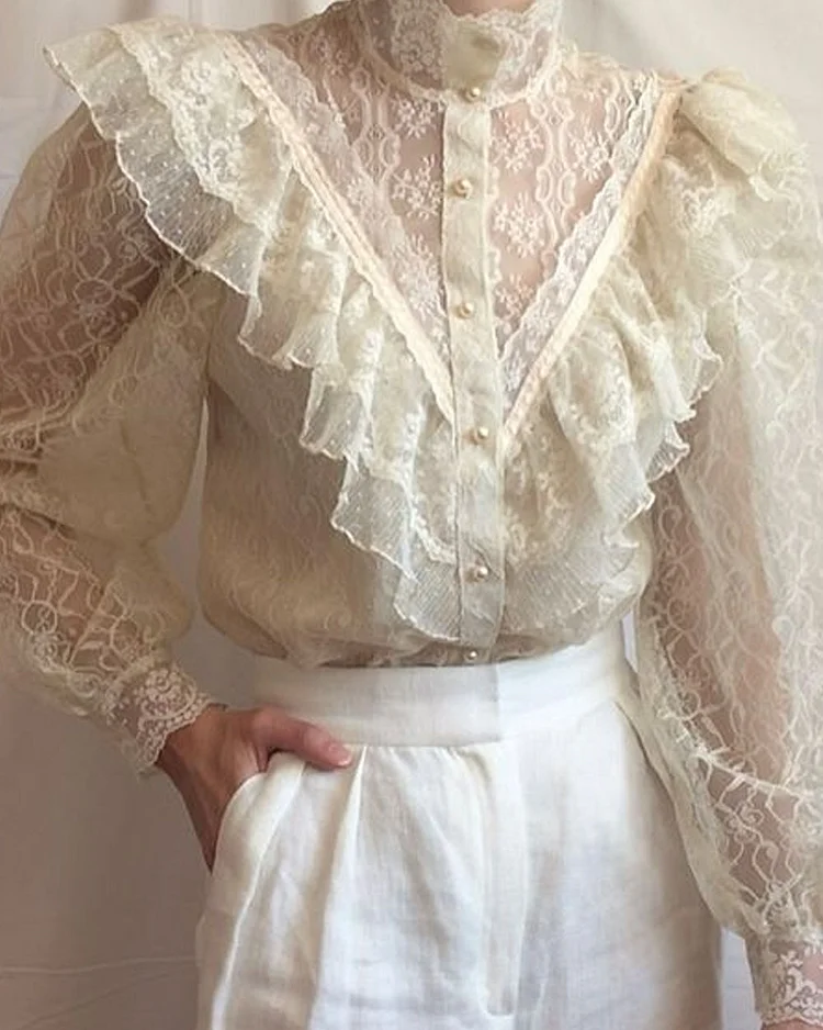 Romantic French Lace Shirt