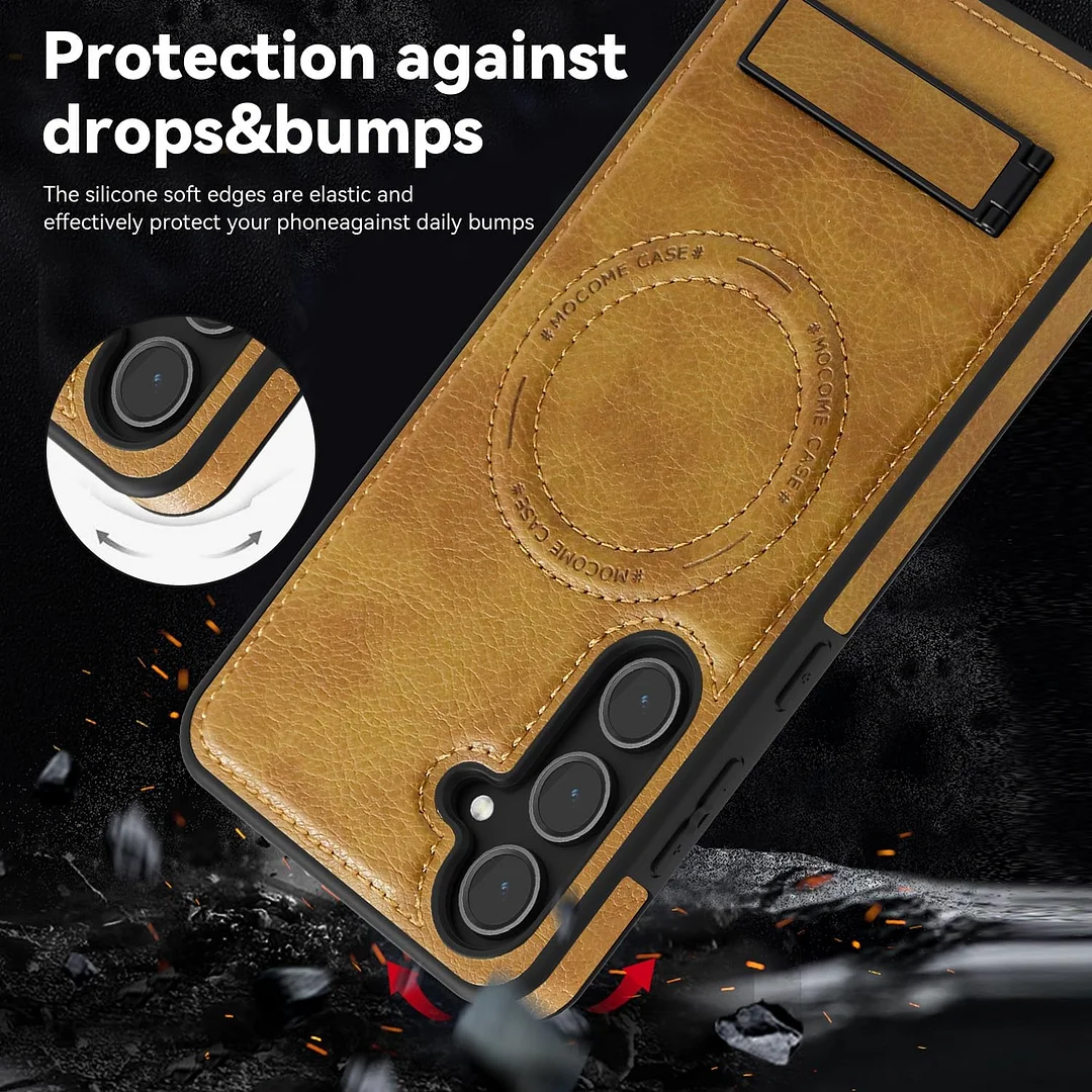 Samsung Galaxy Z Fold 6 Leather Case Magnetic Protective Case Holder Phone Case