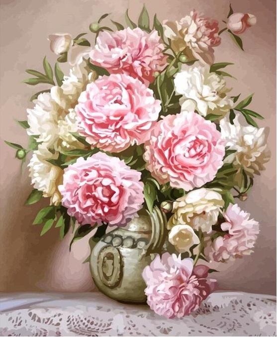 

Beautiful Flowers – Paint By Numbers - 40*50CM, 501 Original