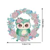Diamond Painting Acrylic Single-Sided Wreath Owl Hanging Pendant